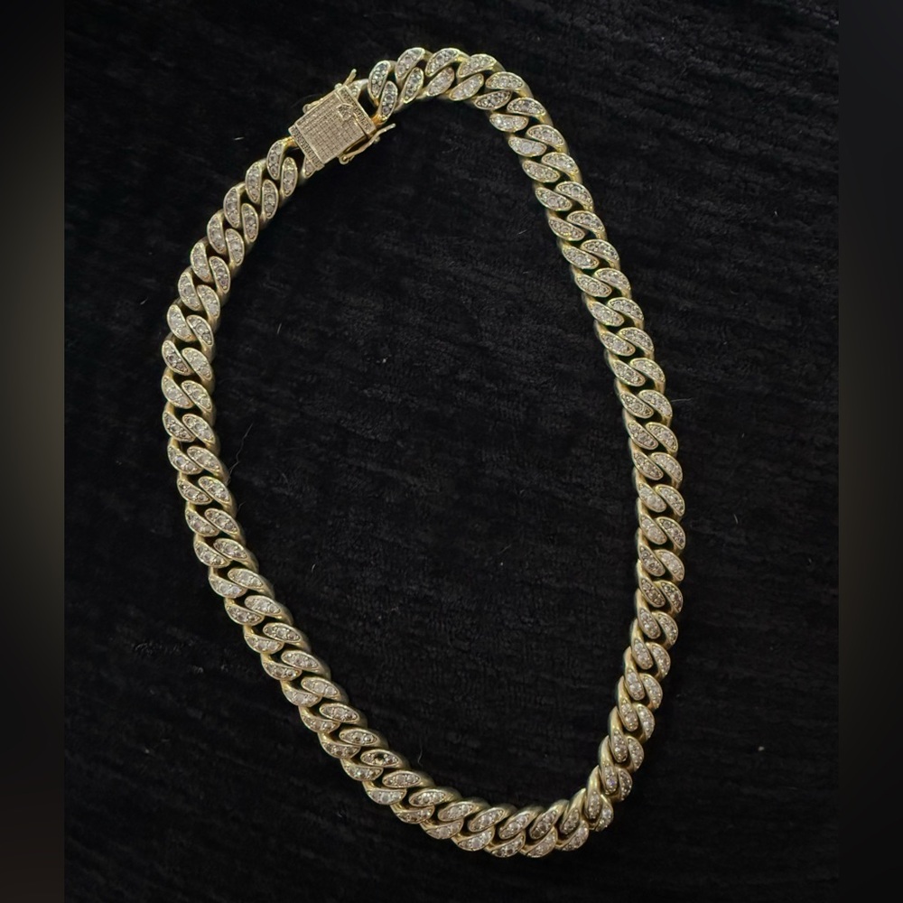 Gold plated hip hop chain 18inch Cuban link chain